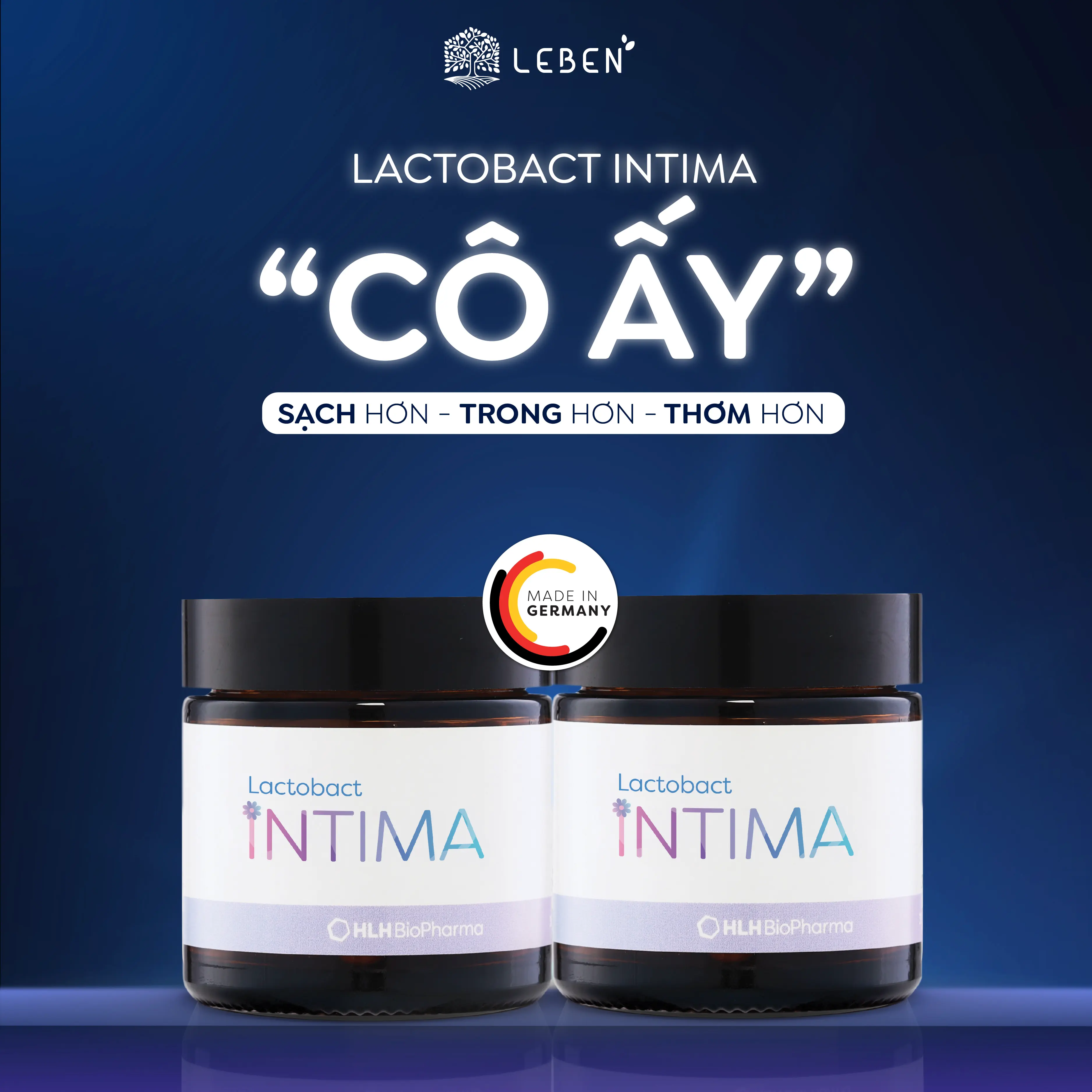 Combo 2 Hộp Men vi sinh phụ khoa Lactobact Intima bổ sung lợi khuẩn, Cranberry, D-Mannose từ Đức